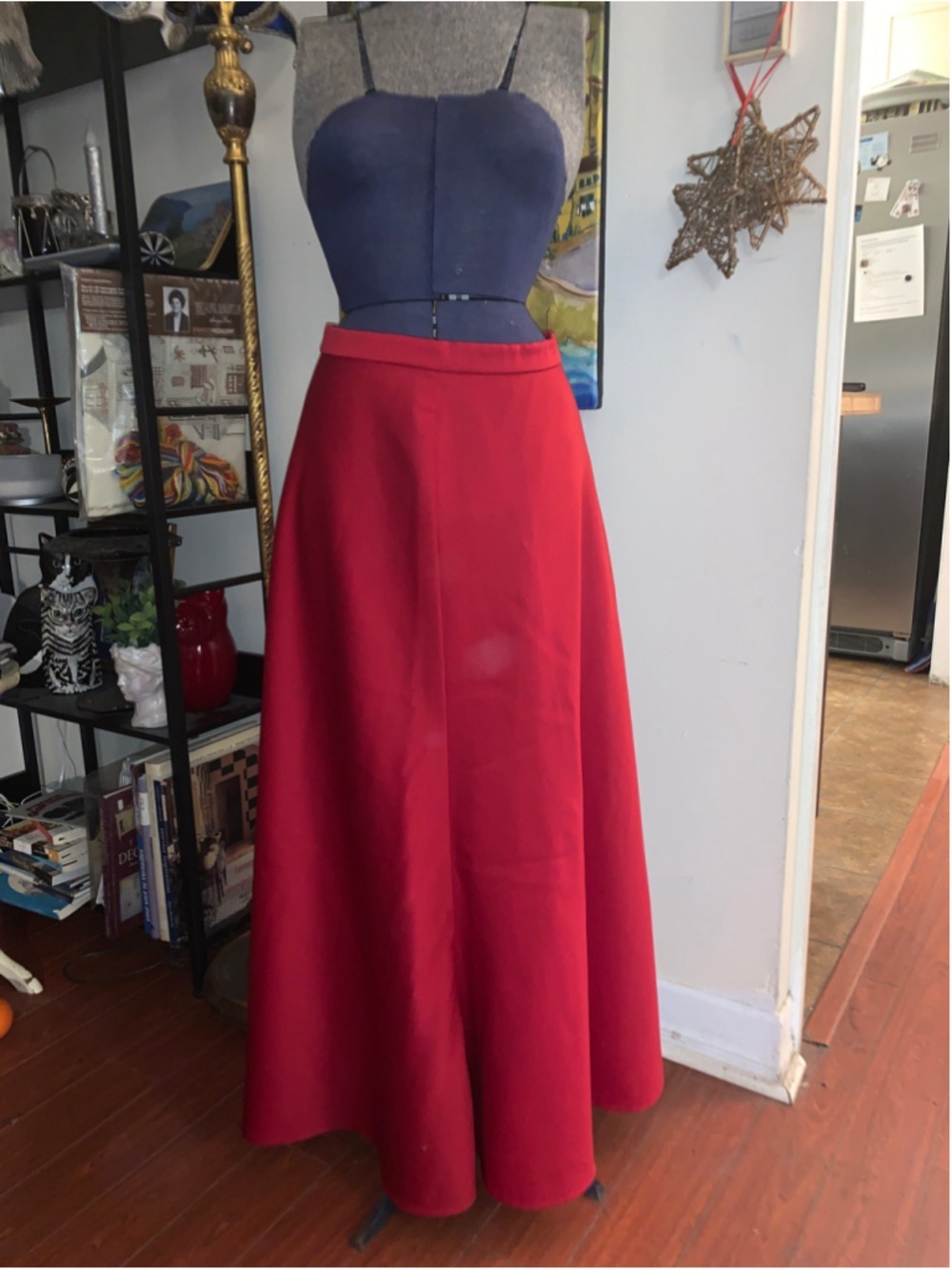 Women's Unbranded Red A-Line Full Skirt Size 8